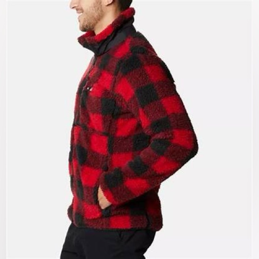 NWT Columbia Sportswear Men’s Red and Black “Winter Pass” Fleece - Size Large - Picture 8 of 12